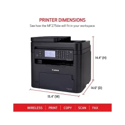 Black & White Printers<Canon imageCLASS MF275dw Wireless Black & White All-in-One Laser Printer (5621C004)