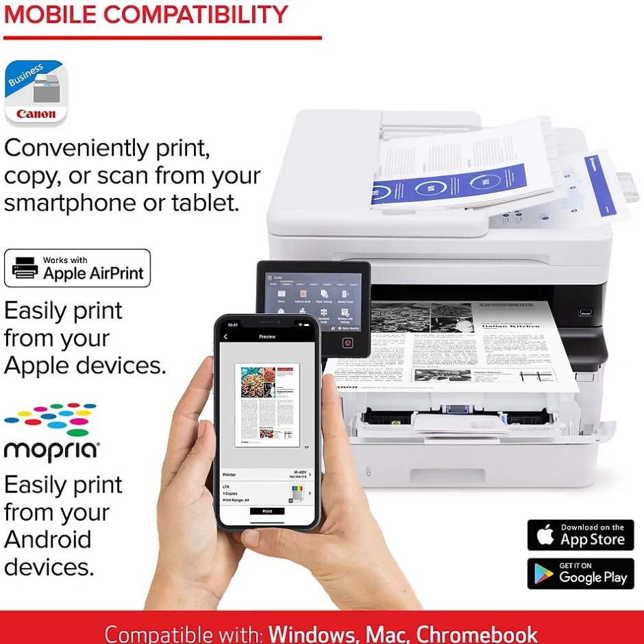 Instant Photo Printers<Canon ImageCLASS MF465dw Wireless Black & White Laser Printer, All-In-One, Print, Scan, Copy, Fax (5951C005)