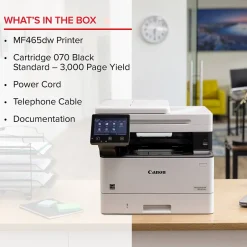 Instant Photo Printers<Canon ImageCLASS MF465dw Wireless Black & White Laser Printer, All-In-One, Print, Scan, Copy, Fax (5951C005)