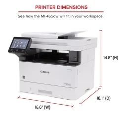 Instant Photo Printers<Canon ImageCLASS MF465dw Wireless Black & White Laser Printer, All-In-One, Print, Scan, Copy, Fax (5951C005)