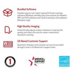 Portable Scanners<Canon imageFORMULA R40 USB Duplex Document Scanner, White (4229C001)