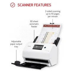 Desktop Scanners<Canon imageFORMULA R50 USB Document Scanner, White (4823C001)