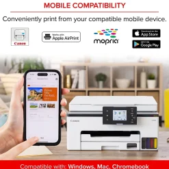 Color Printers<Canon MAXIFY GX1020 Wireless Color Inkjet Printer, All-In-One Supertank, Print, Scan, Copy (GX1020)