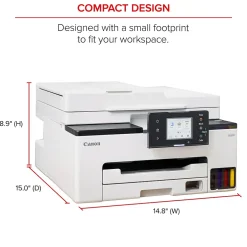 Color Printers<Canon MAXIFY GX2020 Wireless Color Inkjet Printer, All-In-One, Print, Scan, Copy, Fax (GX2020)