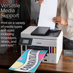 Color Printers<Canon MegaTank MAXIFY GX7021 Wireless Color All-in-One Inkjet Printer (4471C037)