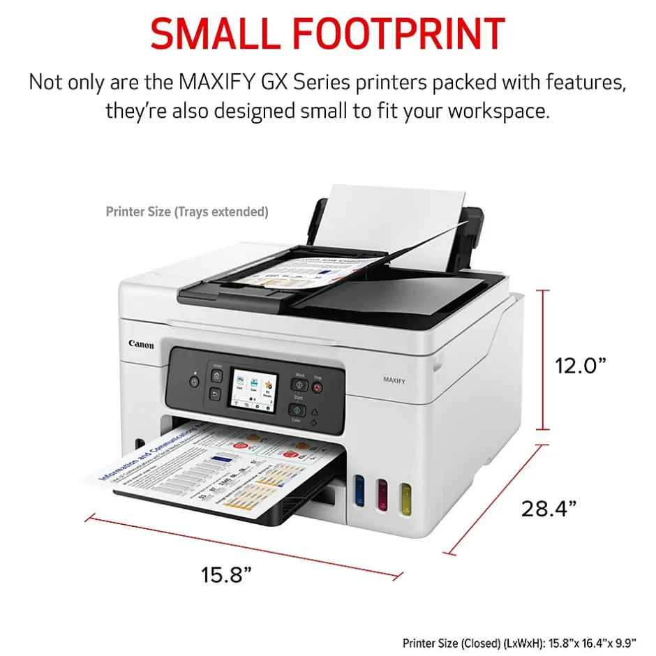 Color Printers<Canon MegaTank MAXIFY GX4020 Wireless Color All-in-One Inkjet Printer (5779C002)