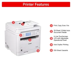 Black & White Printers<Canon MF289dw Laser Wireless Color Laser Printer, All-In-One, Print, Scan, Copy, Fax (6354C005)