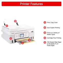 Color Printers<Canon PIXMA G4280 MegaTank Wireless Color Inkjet Printer, All-In-One, Print, Scan, Copy (6704C022)