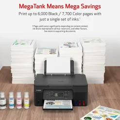 Color Printers<Canon PIXMA MegaTank G3270 BK Wireless Color Inkjet Printer, All-In-One Supertank, Print, Scan, Copy (G3270 BK) Black