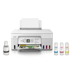 Color Printers<Canon PIXMA MegaTank G3270 WH Wireless Color Inkjet Printer, All-In-One Supertank, Print, Scan, Copy (G3270 WH) White