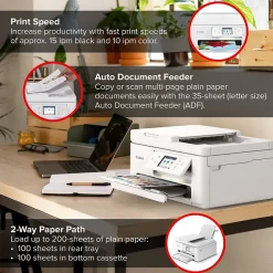 Color Printers<Canon PIXMA TR7820 Inkjet Printer, All-in-One, Print, Scan, Copy (6258C002)