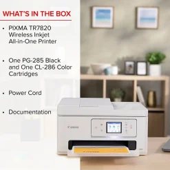 Color Printers<Canon PIXMA TR7820 Inkjet Printer, All-in-One, Print, Scan, Copy (6258C002)