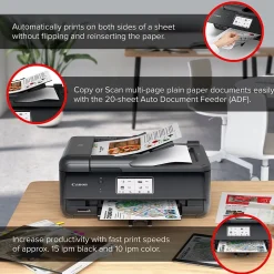 Instant Photo Printers<Canon PIXMA TR8620a Wireless Color Inkjet Printer, All-In-One, Print, Scan, Copy, Fax (TR8620A)