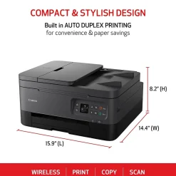 Wireless Printers<Canon PIXMA TR7020a Wireless Color Inkjet Printer, All-In-One, Print, Scan, Copy (TR7020A BLACK)