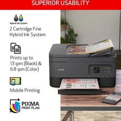 Wireless Printers<Canon PIXMA TR7020a Wireless Color Inkjet Printer, All-In-One, Print, Scan, Copy (TR7020A BLACK)