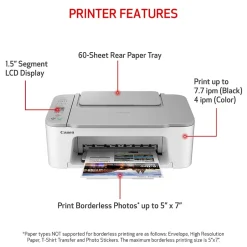 Color Printers<Canon PIXMA TS3520 Wireless Color Inkjet Printer, All-In-One, Print, Scan, Copy (TS3520 WHITE)