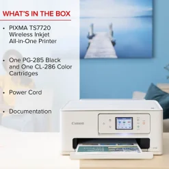 Color Printers<Canon PIXMA TS7720 Wireless Color Inkjet Printer, All-In-One, Print, Scan, Copy (TS7720)