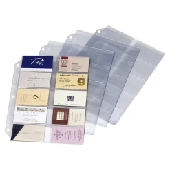 Cardinal Business Card Refill Pages, Clear, 20 Card Capacity per Page, 10/Pack (7856 000) Outlet