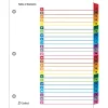 Cardinal OneStep Printable Table of Contents and Dividers, A-Z - 26-Tab, Multicolor, 1/St