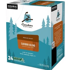 Keurig K-Cups<Caribou Coffee Caribou Blend Coffee Keurig® K-Cup® Pods, Medium Roast, 96/Carton (10307)