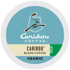 Keurig K-Cups<Caribou Coffee Caribou Blend Decaf Coffee, Medium Roast, 0.41 oz. Keurig® K-Cup® Pods, 24/Box (6995)