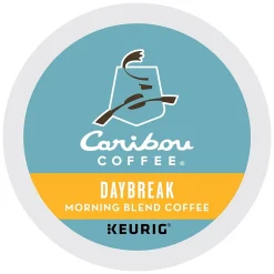 Keurig K-Cups<Caribou Coffee Daybreak Morning Blend Coffee Keurig® K-Cup® Pods, Light Roast, 24/Box (6994)