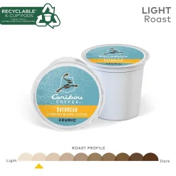 Keurig K-Cups<Caribou Coffee Daybreak Morning Blend Coffee Keurig® K-Cup® Pods, Light Roast, 24/Box (6994)