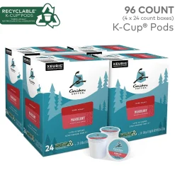 Keurig K-Cups<Caribou Coffee Caribou Mahogany Coffee Keurig® K-Cup® Pods, Dark Roast, 96/Carton (10312)