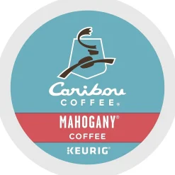Keurig K-Cups<Caribou Coffee Caribou Mahogany Coffee Keurig® K-Cup® Pods, Dark Roast, 96/Carton (10312)