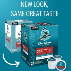 Keurig K-Cups<Caribou Coffee Caribou Mahogany Coffee Keurig® K-Cup® Pods, Dark Roast, 96/Carton (10312)