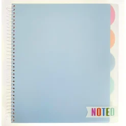 Carolina Pad Noted Premium 5-Subject Subject Notebooks, College Ruled, 150 Sheets, Assorted Colors (17514) Outlet