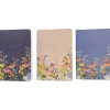 Carolina Pad Wildflower Purse Notebooks, 3.87" x 5.5", College-Ruled, 48 Sheets, Assorted Colors, 3/Pack (60079) New