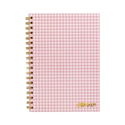 Carpe Diem Ballerina Pink Check 1-Subject Notebook, 7.5" x 9.75", Wide-Ruled, 80 Sheets, Pink/White (9377-CD) Online