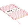 Carpe Diem Ballerina Pink Check Journal, 5.24" x 8.27", Wide-Ruled, Pink/White, 192 Pages (9371-CD) Hot