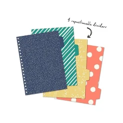 Carpe Diem Color Wash 5-Subject Subject Notebooks, 7.09