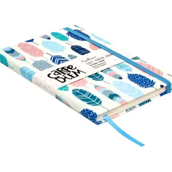 Carpe Diem Feathers Journal, 5.24" x 8.27", Wide-Ruled, Multicolor, 192 Pages (9373-CD) New