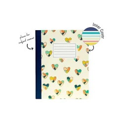 Carpe Diem Floral Love Composition Notebooks, 7.5" x 9.75", College-Ruled, 70 Sheet, Assorted Colors, 3/Pack(9096-CD) New
