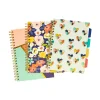 Carpe Diem Floral Love 5-Subject Subject Notebooks, 7.09" x 10", College Ruled, 100 Sheets, Assorted Colors, 3/Pack (9033-CD) Hot