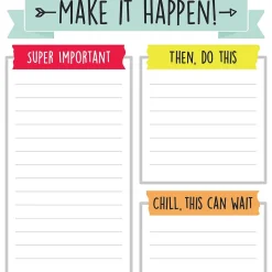 Carson-Dellosa Notepad, 5.75" x 6.25", Assorted Colors, 50 Sheets/Pad, 6 Pads/Bundle (CD-151298-6) Sale