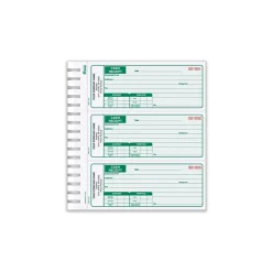 New Cash Receipt Books, 3-to-a-page, Duplicate, 225 Sets/Book, Green Accounting & Record Journals