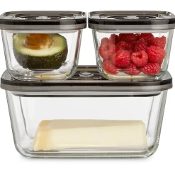 Food Storage Containers<Caso Design VG 3000 3-Piece Food Vacuum Canister Set Glass (11177)