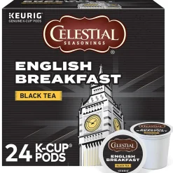 Tea<Celestial Seasonings Breakfast Blend Black Tea, Keurig® K-Cup® Pods, 24/Box (14731)