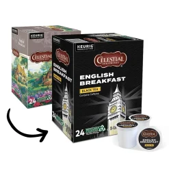 Tea<Celestial Seasonings Breakfast Blend Black Tea, Keurig® K-Cup® Pods, 24/Box (14731)