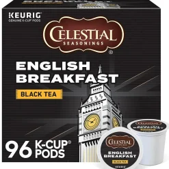 Tea<Celestial Seasonings Breakfast Blend Black Tea, Keurig® K-Cup® Pods, 96/Carton (14731)