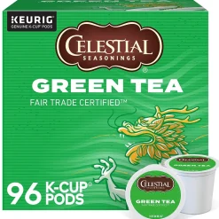 Tea<Celestial Seasonings Green Tea, Keurig® K-Cup® Pods, 96/Carton (14734)