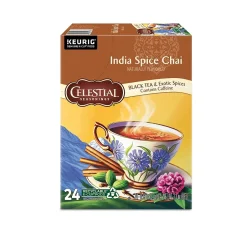 Tea<Celestial Seasonings India Spice Chai Tea, 0.13 oz. Keurig® K-Cup®p Pods, 24/Box (14738)