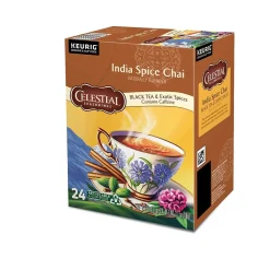 Tea<Celestial Seasonings India Spice Chai Tea, 0.13 oz. Keurig® K-Cup®p Pods, 24/Box (14738)