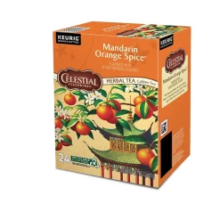 Keurig K-Cups<Celestial Seasonings Mandarin Orange Spice Tea, Keurig® K-Cup® Pods, 96/Carton (14735)