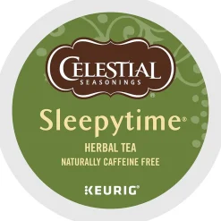 Tea<Celestial Seasonings Sleepytime Herbal Tea, Keurig® K-Cup® Pods, 24/Box (14739)