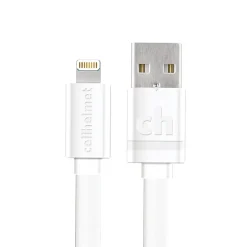 cellhelmet 2.4-Amp Single-USB Car Charger with USB-A to Lightning Flat Cable, 3 Feet (CAR-2.4/1+F-LIGHT-3-W)